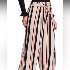 Forever 21 Black and Orange Wide Leg Jumpsuit